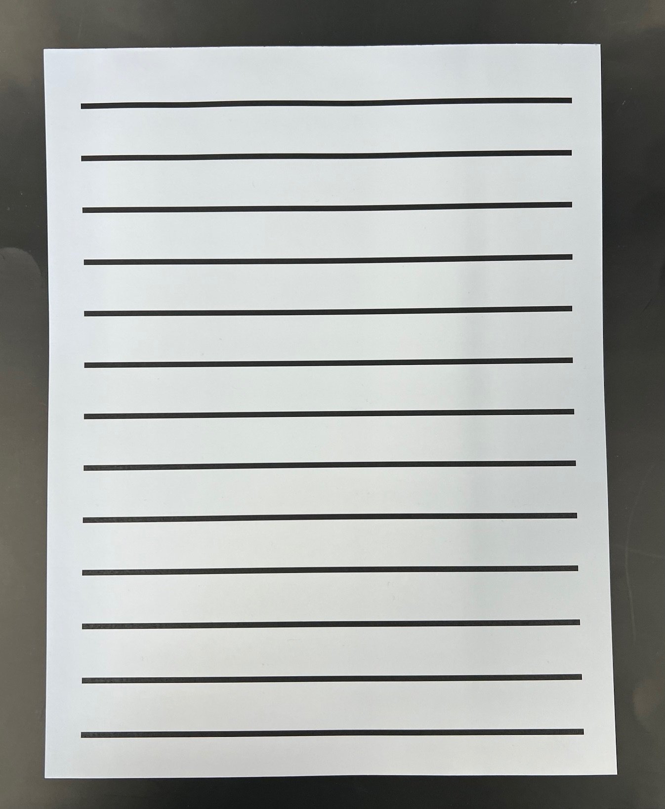 Bold Line Writing Paper (8.5 x 11) - 3/4" Lines