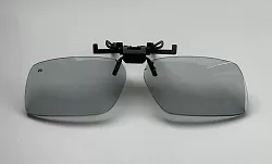 NoIR (F20#22) Large Rectangular Flip-Up Clips-Ons: 63% Light Grey