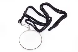 Walters 4.5X, 50mm Walters Pendant Magnifier Silver, with Black Strap