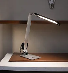 Bright Reach Desk Lamp in Silver